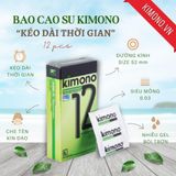 Bao cao su Kimono siêu mỏng 0.02 màu vàng Gold chứa vitamin B cấp ẩm bôi trơn, Hộp 12 bcs | Carefeel