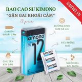 Bao cao su Kimono siêu mỏng 0.02 màu vàng Gold chứa vitamin B cấp ẩm bôi trơn, Hộp 12 bcs | Carefeel