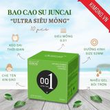 Bao cao su Kimono siêu mỏng 0.02 màu vàng Gold chứa vitamin B cấp ẩm bôi trơn, Hộp 12 bcs | Carefeel