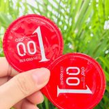 Bao Cao Su OLo 0.01 Đỏ, Bcs Siêu Mỏng, Nóng Ấm, Nhiều Gel Bôi Trơn, Size 52mm (Hộp 10C) | Shop_taza