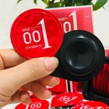 Bao Cao Su OLo 0.01 Đỏ, Bcs Siêu Mỏng, Nóng Ấm, Nhiều Gel Bôi Trơn, Size 52mm (Hộp 10C) | Shop_taza