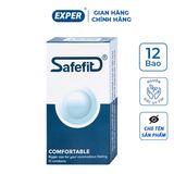 Bao cao su SafeFit Comfortable S52, siêu mỏng, chống xuất tinh sớm, kéo dài thời gian quan hệ