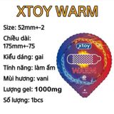 Lẻ Bao cao su XTOY WARM ẤM ÁP, gai, nhiều gel bôi trơn, hương thơm Hộp 10 bcs