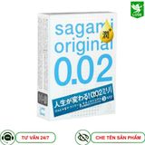 Bao cao su Sagami Siêu mỏng Nhiều gel bôi trơn 002 Hộp 3 chiếc