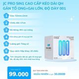 COMBO 3 hộp Bao cao su Siêu mỏng JUNCAI 001 Spearmint Hương bạc hà Nhiều gel Hộp 10 bcs size 49mm