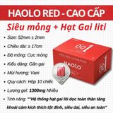 [MUA 1 TẶNG 1] Bao cao su HAOLO siêu mỏng 0.01 bcs gân gai kéo dài thời gian nhiều gel bôi trơn cao cấp