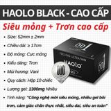 [MUA 1 TẶNG 1] Bao cao su HAOLO siêu mỏng 0.01 bcs gân gai kéo dài thời gian nhiều gel bôi trơn cao cấp