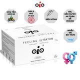 Bao cao su size lớn OIO 55mm siêu mỏng 001 nhiều gel bôi trơn kéo dài thời gian Hộp 10 BCS