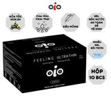 Bao cao su size lớn OIO 55mm siêu mỏng 001 nhiều gel bôi trơn kéo dài thời gian Hộp 10 BCS
