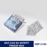 Bao cao su Safefit Freezer Max bạc hà mát lạnh, bcs siêu mỏng kéo dài thời gian quan hệ