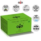 Bao cao su size lớn OIO 55mm siêu mỏng 001 nhiều gel bôi trơn kéo dài thời gian Hộp 10 BCS