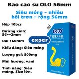 Bao cao su size lớn 55mm XL 001 hộp 10 cái, bcs size lớn siêu mỏng 0.01mm kéo dài thời gian quan hệ