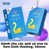 Bao cao su size lớn 55mm XL 001 hộp 10 cái, bcs size lớn siêu mỏng 0.01mm kéo dài thời gian quan hệ