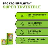 Combo 2 hộp/3 hộp Bao Cao Su PLAYAH Super Invisible Siêu Mỏng Hộp 10 bao size 52mm