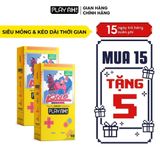 Combo 2 hộp/3 hộp Bao Cao Su PLAYAH Super Invisible Siêu Mỏng Hộp 10 bao size 52mm