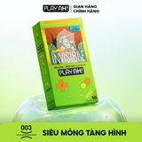 Combo 2 hộp/3 hộp Bao Cao Su PLAYAH Super Invisible Siêu Mỏng Hộp 10 bao size 52mm