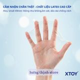 Bao cao su XTOY Small 49mm siêu mỏng ôm sát, nhiều gel bôi trơn - Hộp 10 cái