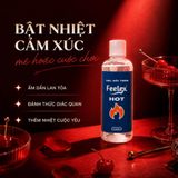 Gel bôi trơn Feelex Hot tăng khoái cảm cho nữ nhờ hiệu ứng Nóng cực trơn và lâu khô - Chai 250ml
