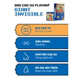 Bao cao su size to PlayAh! Siêu Mỏng 55mm Giant Invisible 24K.Right - Hộp 3/10 Cái