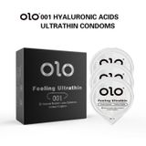 Bao Cao Su OLOL 0.01mm Siêu mỏng, truyền nhiệt, nhiều gel, mỏng nhất thế giới, hộp 3 bcs, Olo-china