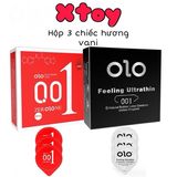 Bao Cao Su OLOL 0.01mm Siêu mỏng, truyền nhiệt, nhiều gel, mỏng nhất thế giới, hộp 3 bcs, Olo-china