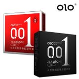 Bao Cao Su OLOL 0.01mm Siêu mỏng, truyền nhiệt, nhiều gel, mỏng nhất thế giới, hộp 3 bcs, Olo-china