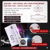 Bao cao su 0.01mm siêu mỏng SLM gân gai, kéo dài thời gian, nhiều gel, hương vani hộp 10c bcs