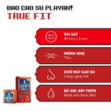 Bao Cao Su PlayAh True Fit Ôm Sát Hộp 3/10 size 49mm size nhỏ vừa vặn