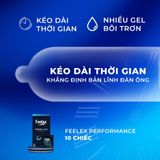 [SVIP] Bao cao su siêu mỏng nhiều gel đặc biệt Feelex Invisible ôm sát đem lại cảm giác chân thật giảm ma sát