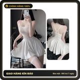 (Che Tên) Váy Ngủ Sexy Mặc Nhà Dáng Xòe Phối Ren Hoa Đầm 2 Dây Thun Mềm Mịn - N230 Trắng - Hàng Mới Về