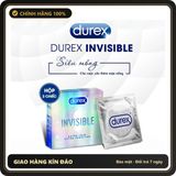 Bao cao su Durex Invisible siêu mỏng hộp 3 chiếc chính hãng - siêu mỏng 0.04mm, hộp 3 cái, có hương thơm - giao hàng che tên kín đáo