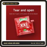 (Che Tên) Bao cao su size lớn 55mm GJG XXL to rộng thoải mãi siêu mỏng nhiều gel bôi trơn mềm mịn hộp 10 cái Chuẩn Auth