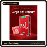 (Che Tên) Bao cao su size lớn 55mm GJG XXL to rộng thoải mãi siêu mỏng nhiều gel bôi trơn mềm mịn hộp 10 cái Chuẩn Auth