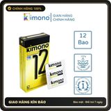 (Che Tên) Bao cao su Kimono siêu mỏng 0.02mm, chứa vitamin B, không mùi, bôi trơn tự nhiên - Hộp 3-12c Giao Nhanh Toàn Quốc