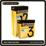 (Che Tên) Bao cao su Kimono siêu mỏng 0.02mm, chứa vitamin B, không mùi, bôi trơn tự nhiên - Hộp 3-12c Giao Nhanh Toàn Quốc