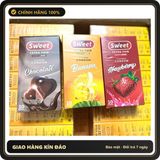 (Che Tên) Combo 3 hộp bao cao su Sweet extrathin hương vị chuối trải nghiệm mới lạ, size 52mm, hộp 10 bao Giao Nhanh Toàn Quốc