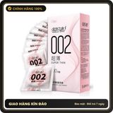 (Che Tên) Bao cao su 002 Nội Địa Trung size 49mm siêu mỏng, nhiều gel bôi trơn - Hộp 100 bao (Có tách lẻ) Cao Cấp Bảo Đảm