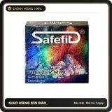 (Che Tên) Bao cao su Safefit Freezer Max - Siêu mỏng, mát lạnh hương bạc hà, truyền nhiệt tốt - Hộp 3 - 10 cái Cao Cấp Bảo Đảm