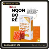 (Che Tên) Bao cao su SAGAMI Xtreme Superthin - BCS latex mỏng - kiểu dáng truyền thống - 01 Hộp Cao Cấp Bảo Đảm