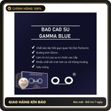 (Che Tên) Bao cao su Gamma Blue, Hộp 10c, bcs siêu mỏng 001, kéo dài thời gian, nhiều gel bôi trơn, chính hãng Hộp Trắng Kín