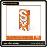 (Che Tên) Bao Cao Su Siêu mỏng ôm sát cao cấp Sagami Xtreme Orange - Nhật Bản (Hộp 10C) Chuẩn Auth