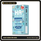 (Che Tên) Bao cao su XTOY HA Ultra thin, siêu mỏng, siêu nhiều bôi trơn 2000mg gốc nước, hộp 10 bcs Bảo Mật Tuyệt Đối