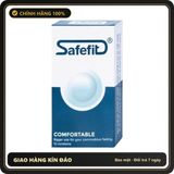 (Che Tên) Bao cao su SafeFit Comfortable S52, siêu mỏng, chống xuất tinh sớm, kéo dài thời gian quan hệ Cao Cấp Bảo Đảm