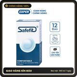 (Che Tên) Bao cao su SafeFit Comfortable S52, siêu mỏng, chống xuất tinh sớm, kéo dài thời gian quan hệ Cao Cấp Bảo Đảm