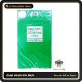 (Che Tên) Bao cao su Sagami Xtreme Type E Green, siêu mỏng, có gai li ti, ôm sát giúp tạo cảm giác - hộp 10 cái Hỗ Trợ 24/7
