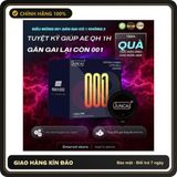 (Che Tên) Bao cao su gân gai 001 JUNCAI hộp 10 cái siêu mỏng 0.01mm kéo dài quan hệ HAPU Cao Cấp Bảo Đảm