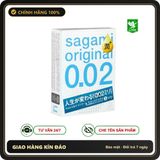 (Che Tên) Bao cao su Sagami Siêu mỏng Nhiều gel bôi trơn 002 Hộp 3 chiếc - Hàng Mới Về
