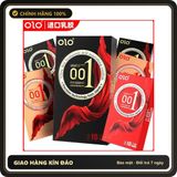 (Che Tên) Bao cao su OLO 001 siêu mỏng, nhiều gel bôi trơn - Hộp 10 bao Bảo Mật Tuyệt Đối