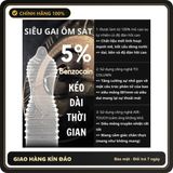 (Che Tên) Bao cao su kéo dài thời gian có gai SLM Energy Lasting siêu mỏng 001mm size 52mm hộp 10 bao Hỗ Trợ 24/7