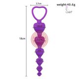 Que chọc hậu môn silicon vòng bi trái tim 18cm chính hãng - sạc USB, chống nước, silicone mềm mại - giao hàng che tên kín đáo
